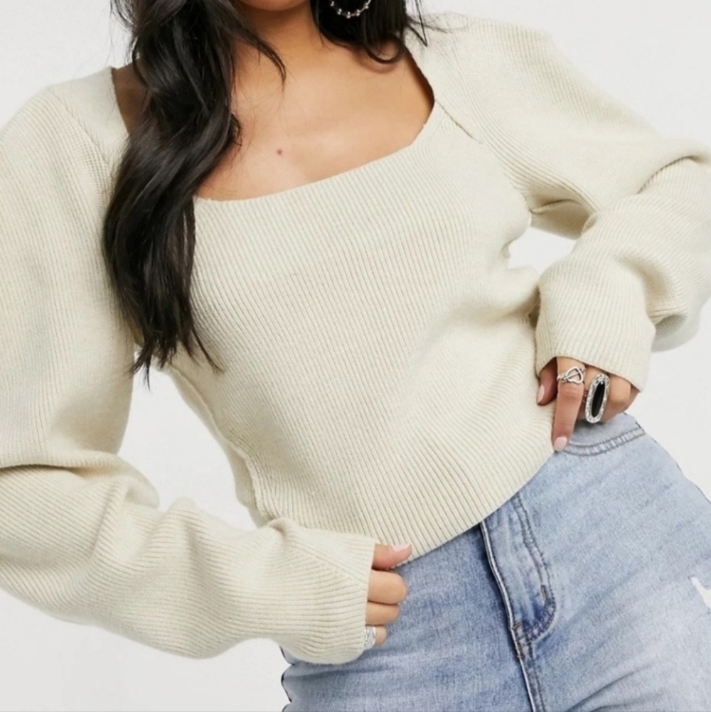 Free People Saffron Open Back Sweater
